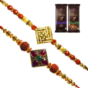 2 Rakhi - Premium Handcrafted Rakhis And Chocolate Box