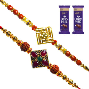 2 Rakhi - Premium Handcrafted Rakhis And Chocolate Box