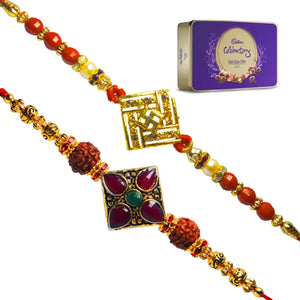 2 Rakhi - Premium Handcrafted Rakhis And Chocolate Box