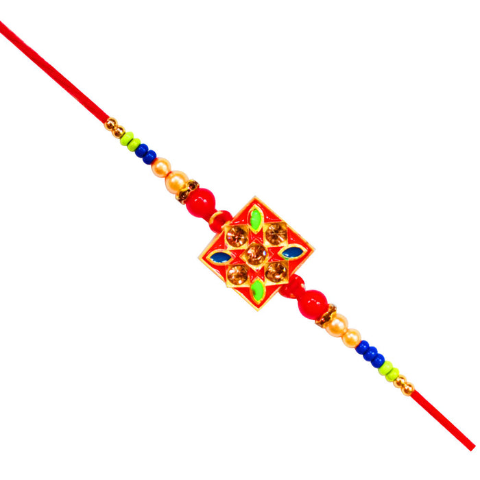 1 Rakhi - Square Handicraft Rakhi