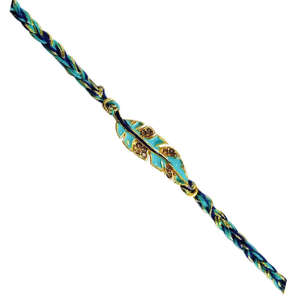 1 Rakhi - Colourful Leaf Design Rakhi