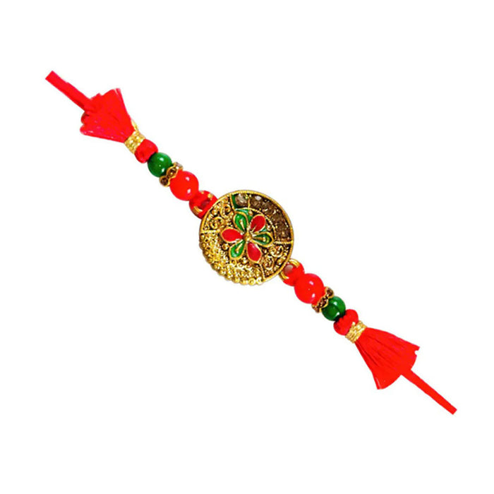 1 Rakhi - Red Coloured Fancy Rakhi