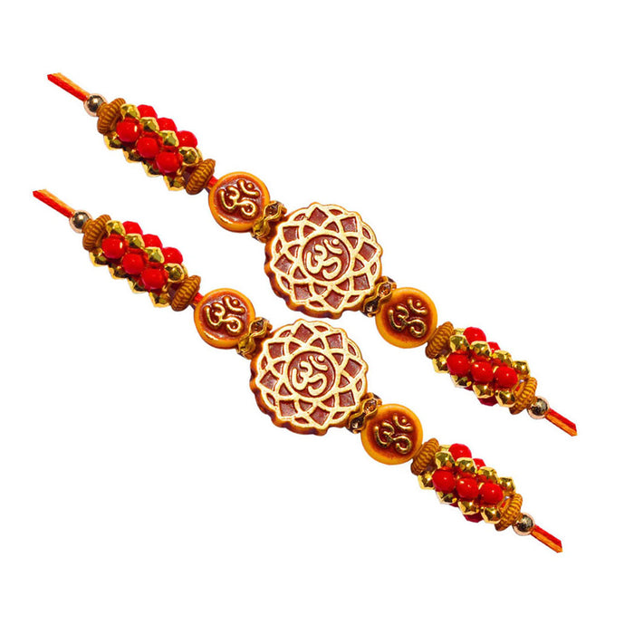 2 Rakhi - OM Rakhi Set