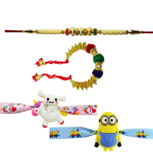 4 Rakhi - Family Rakhi Set With Kids Rakhi