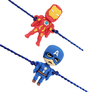 2 Rakhi - Marvel Character Kids Rakhi Set