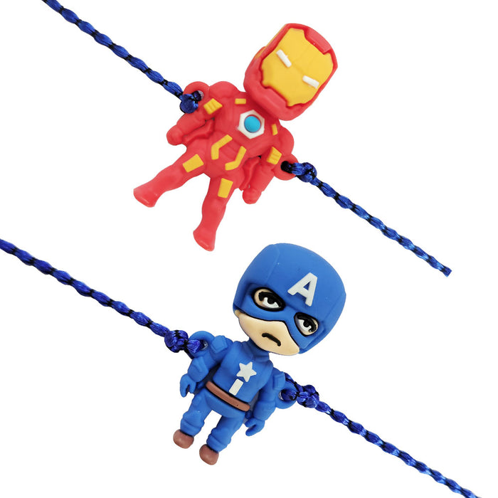 2 Rakhi - Marvel Character Kids Rakhi Set