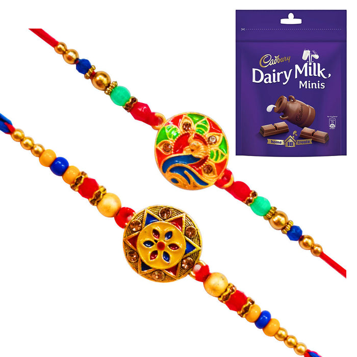 2 Rakhi - Designer Rakhi With Chocolates