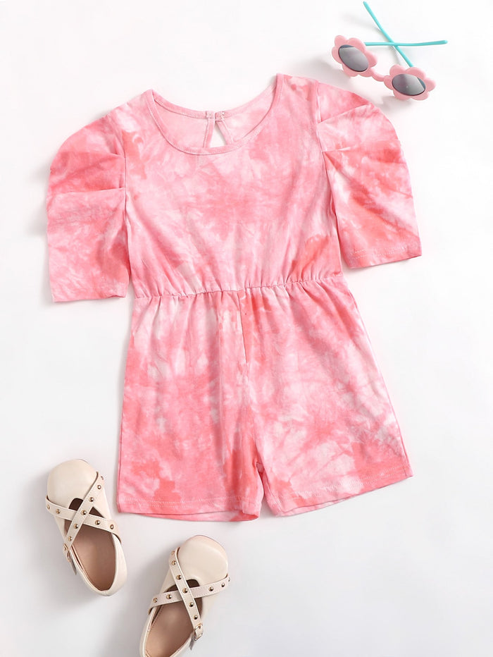 Toddler Girls Tie Dye Tee Romper