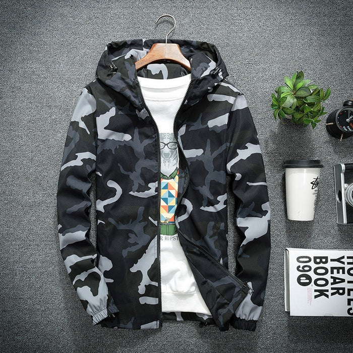 Spring Autumn Men's Hooded Jackets