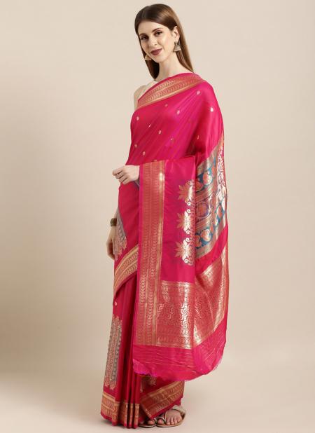 Rani Silk Festival Wear Weaving Saree