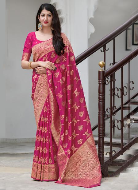 Rani Silk Reception Wear Weaving Saree